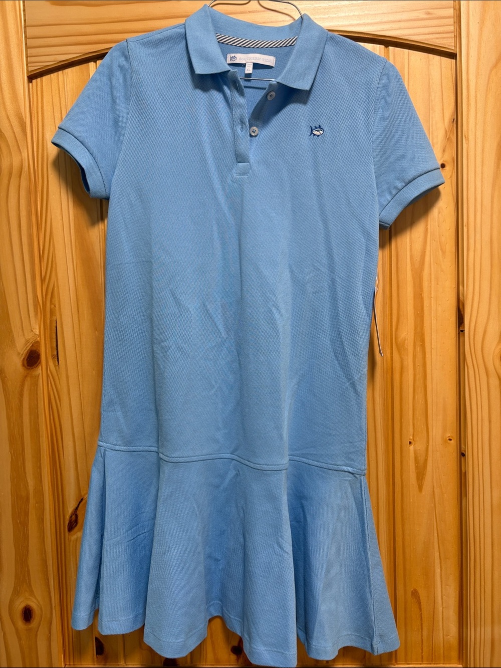 Southern Tide Girls Sky Blue Polo Dress